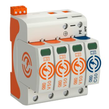 Combination arrester V50, 
3-pole + NPE with FS 280 V