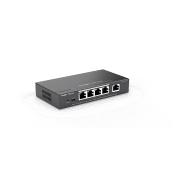 RG-ES205GC-P, 5-Port Gigabit Smart POE Switch, 5 Gigabit RJ45 Ports including 4 PoE/POE+ Ports, 54W PoE power budget